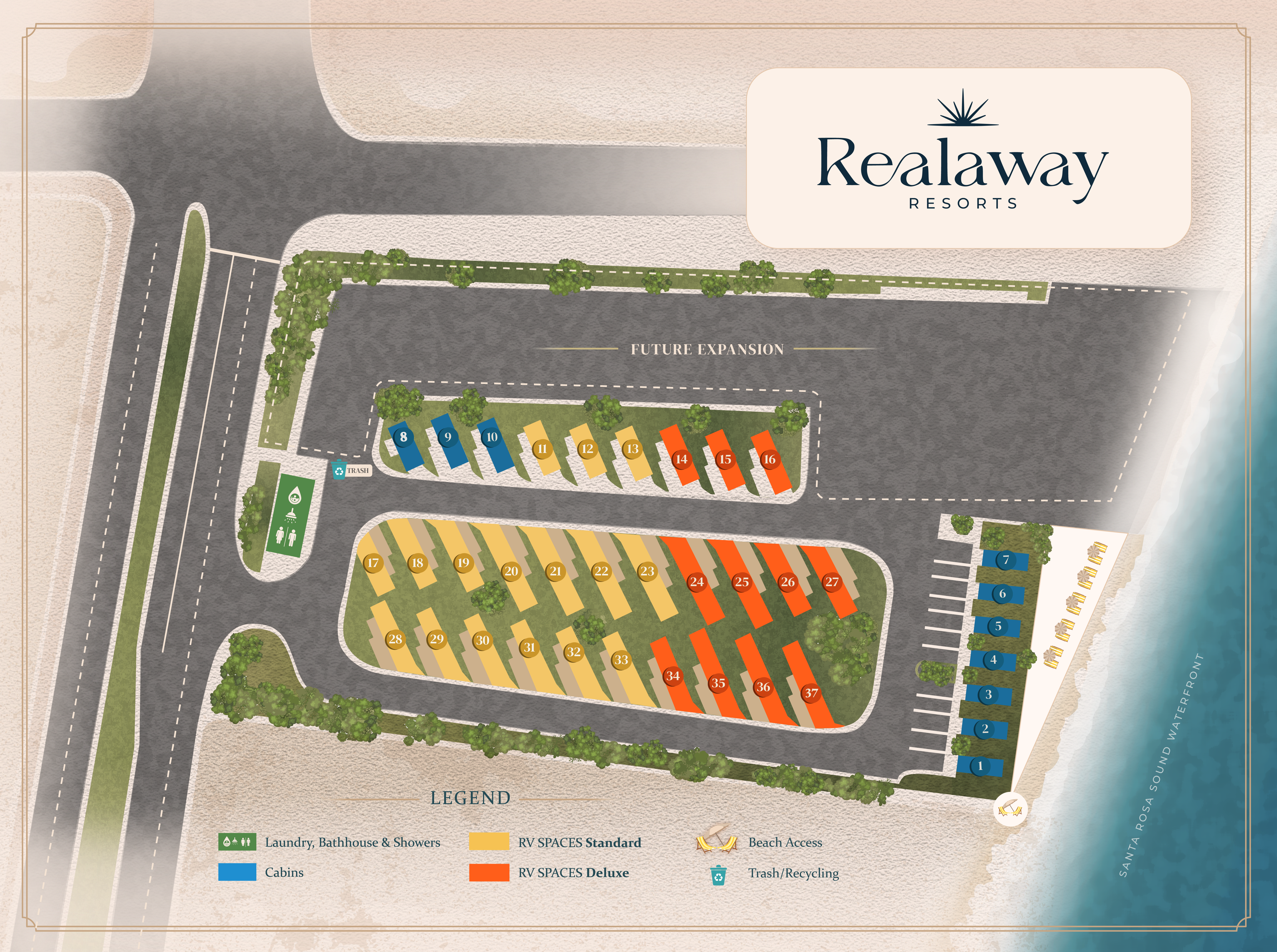 Realaway RV Resort Park Map